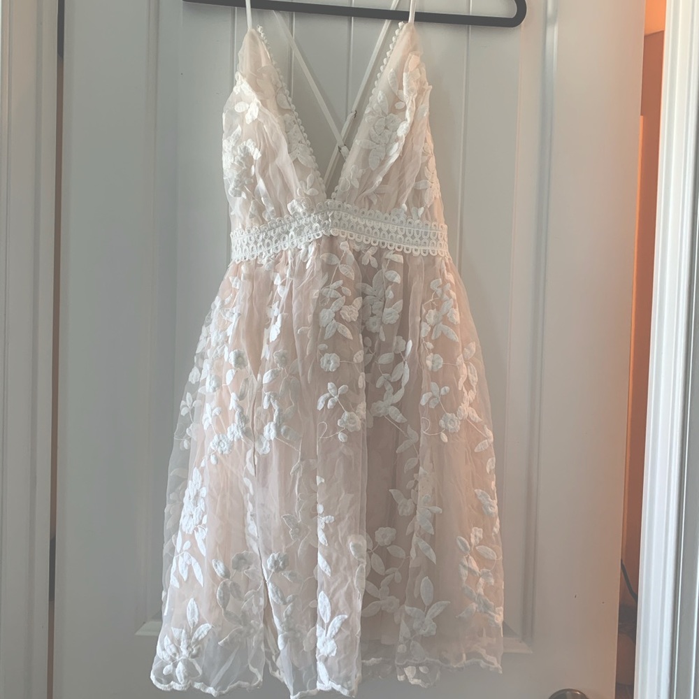 NWT white/nude dress